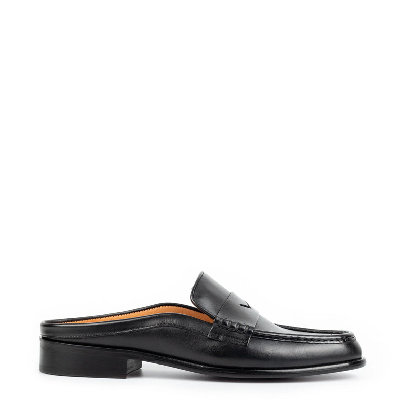 Men Round Toe Leather Formal Mules