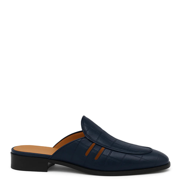 Stylish Croco Leather Mule