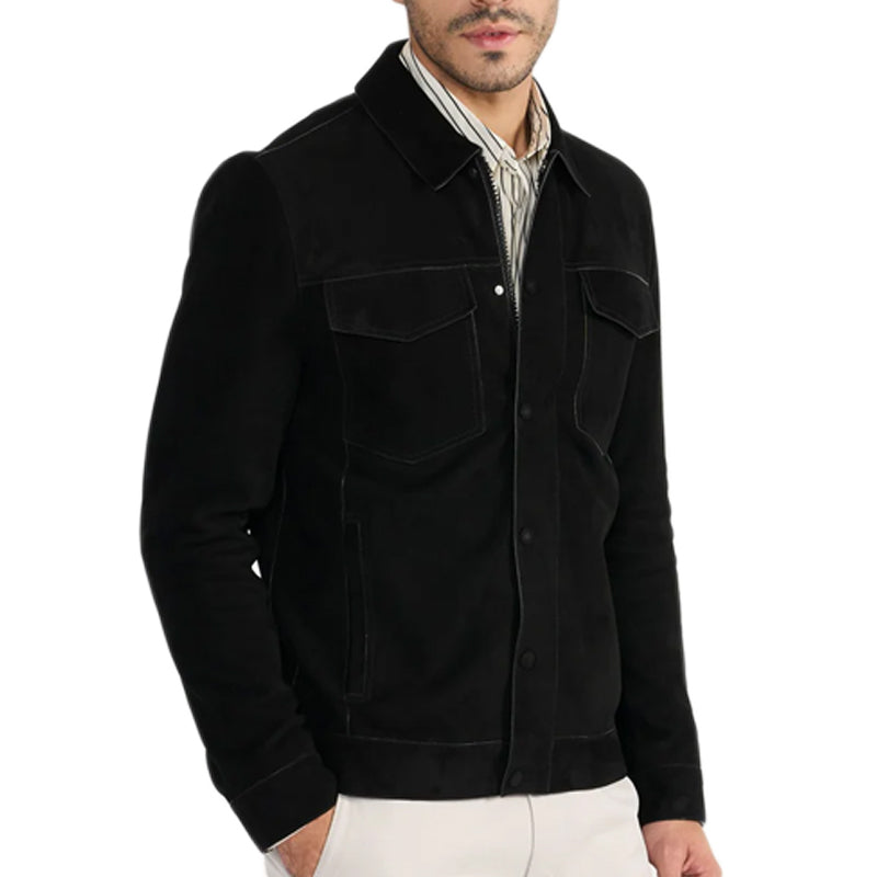 Men Western Leather Black Jackets