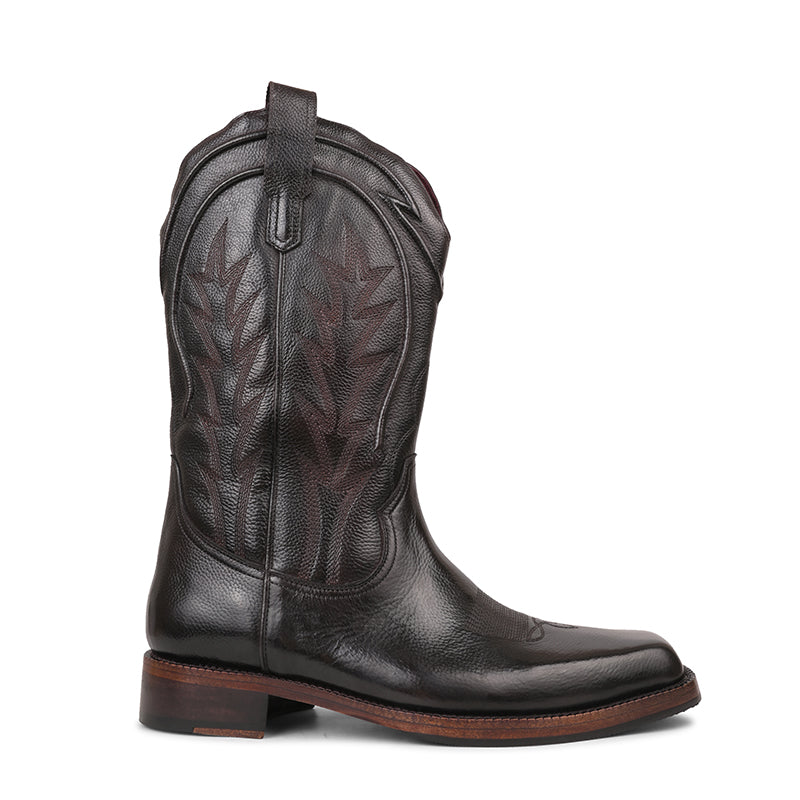 Premium Leather Long Zipper Cowboy Boots