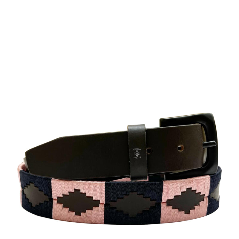 Stile polo Leather Belt Red and Black