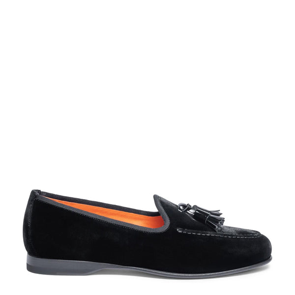 Suede Andrea Velvet Leather Tassel Loafer