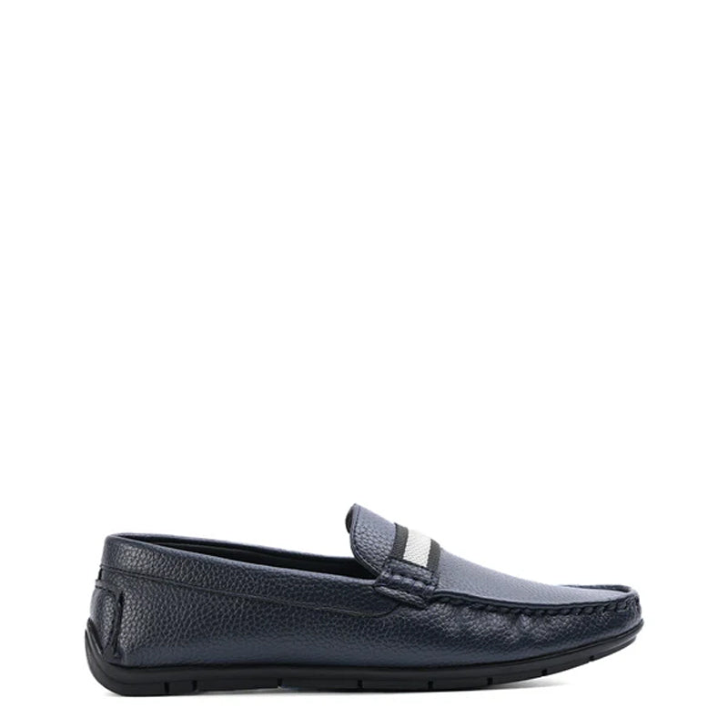 Classic Textured Leather Driving Loafer