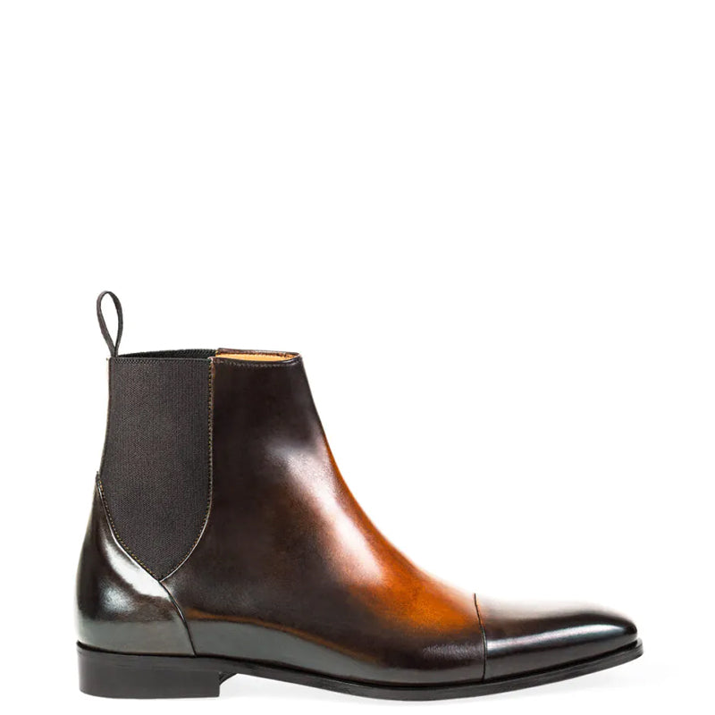 Midnight Classic Shiny Leather Chelsea Boots