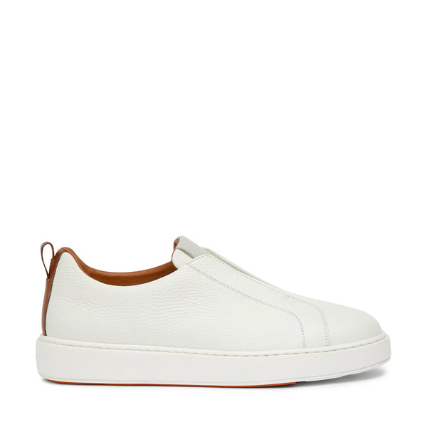 Men Tumbled Leather Slip On Sneakers