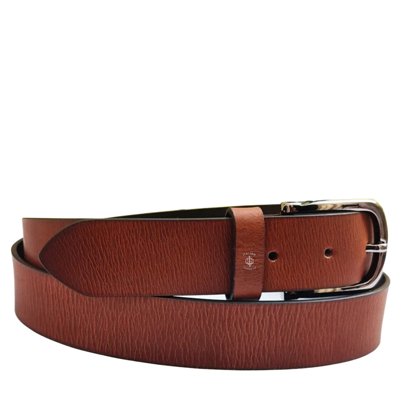 Scintillate Leather Belt Brown