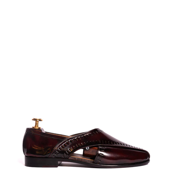 Classic Design Cross Strap Peshawari Cherry Sandal