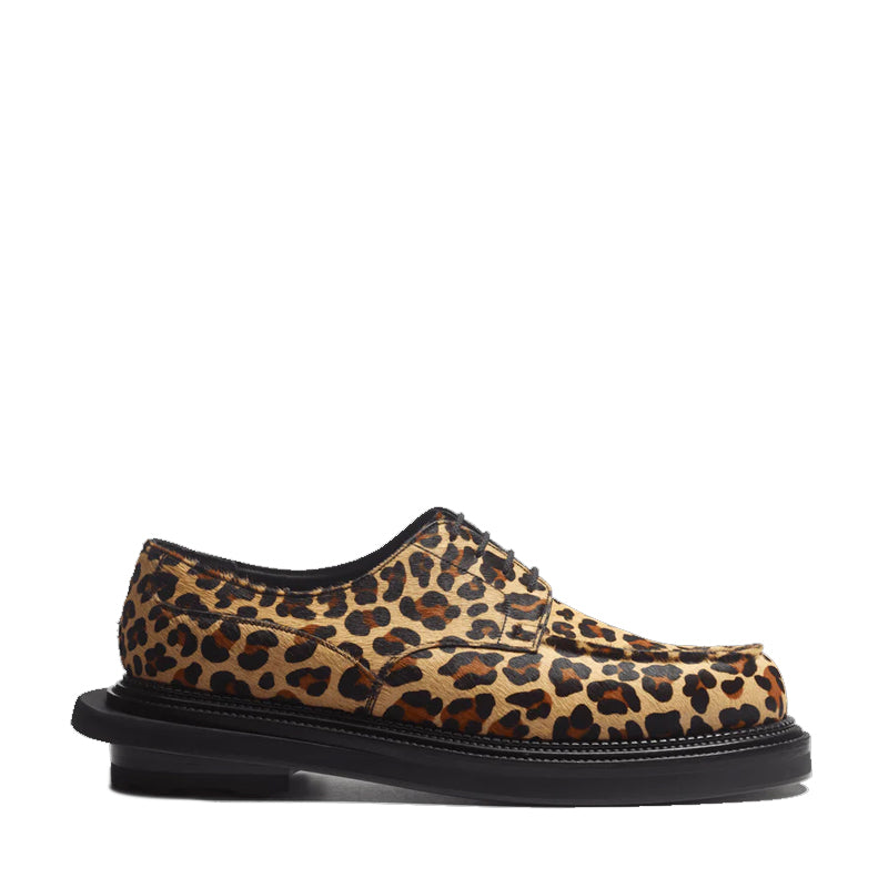 Sacai Golf Leopard Print Derby Shoes