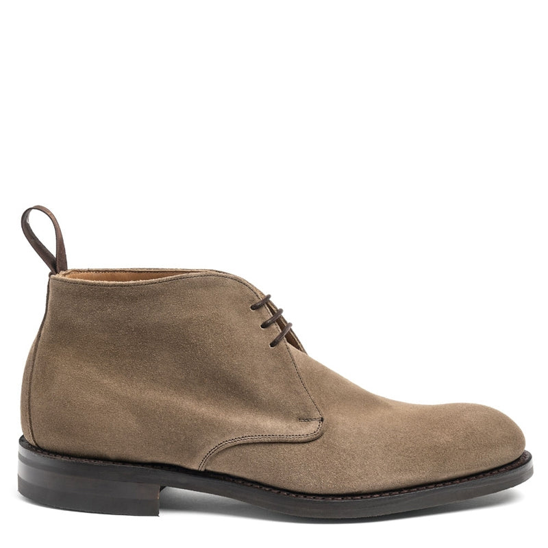 Men Suede Handmade Leather Chukkas Boot Dark Brown