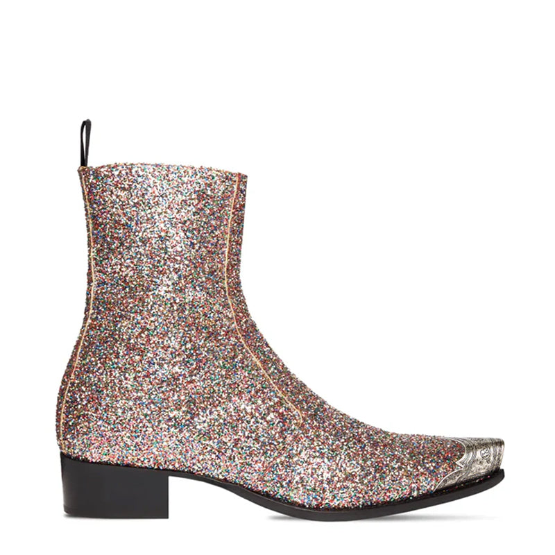 Side Zip Boot with Silver Toe