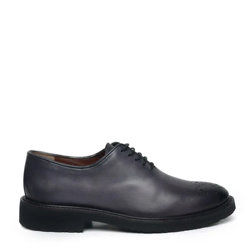 Men Leather Lace-UP Wholecut Oxford Shoes