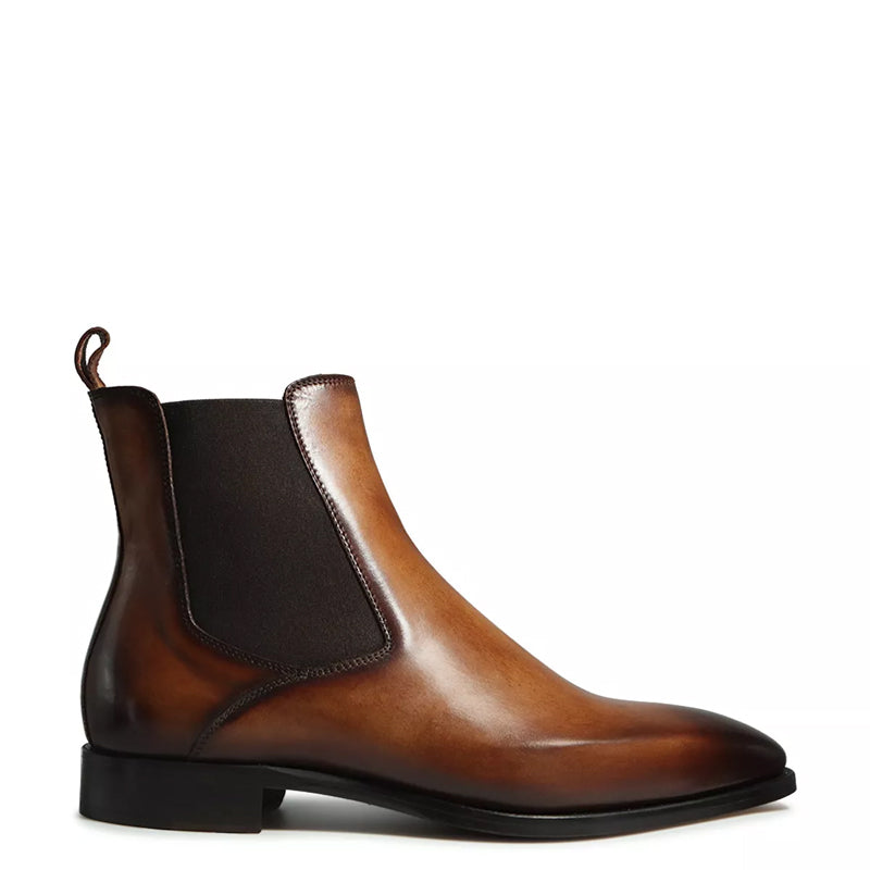 Premium Pure Solid Leather Chelsea Boots