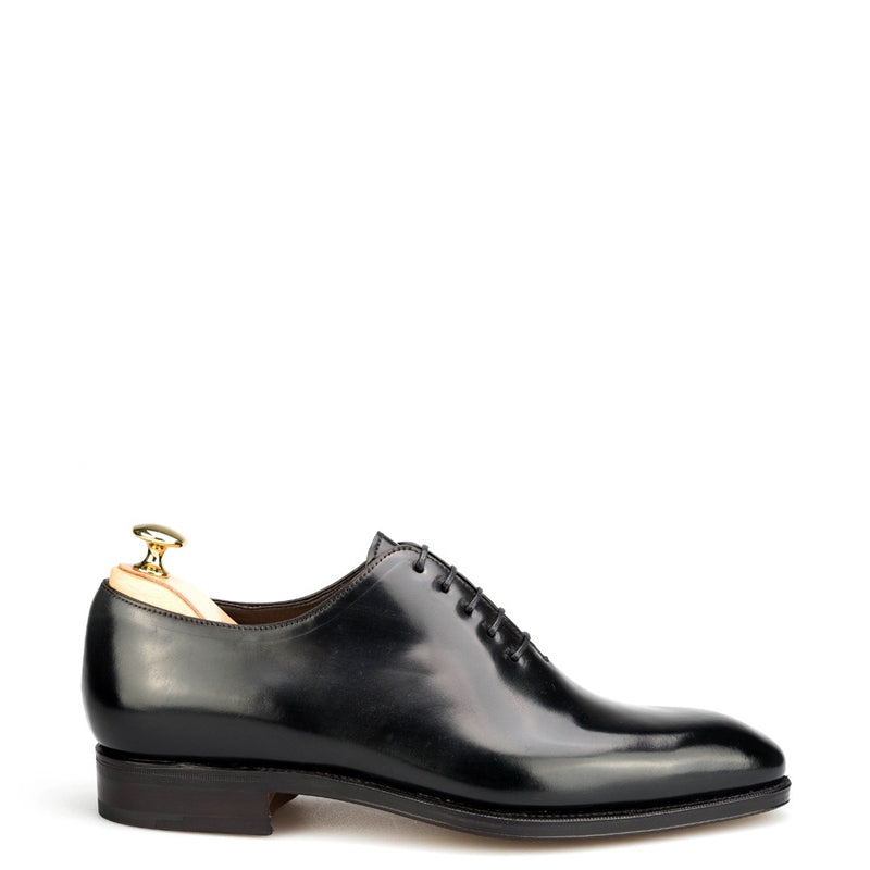 Polished Shiny Leather Wholecut Plain Oxford Shoes
