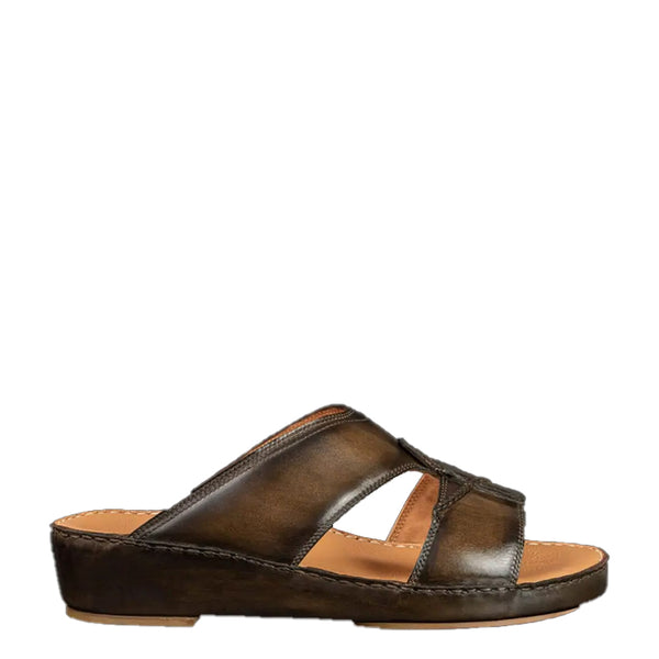 Luxury Handmade Leather Comfort Arabic Sandal - Brown
