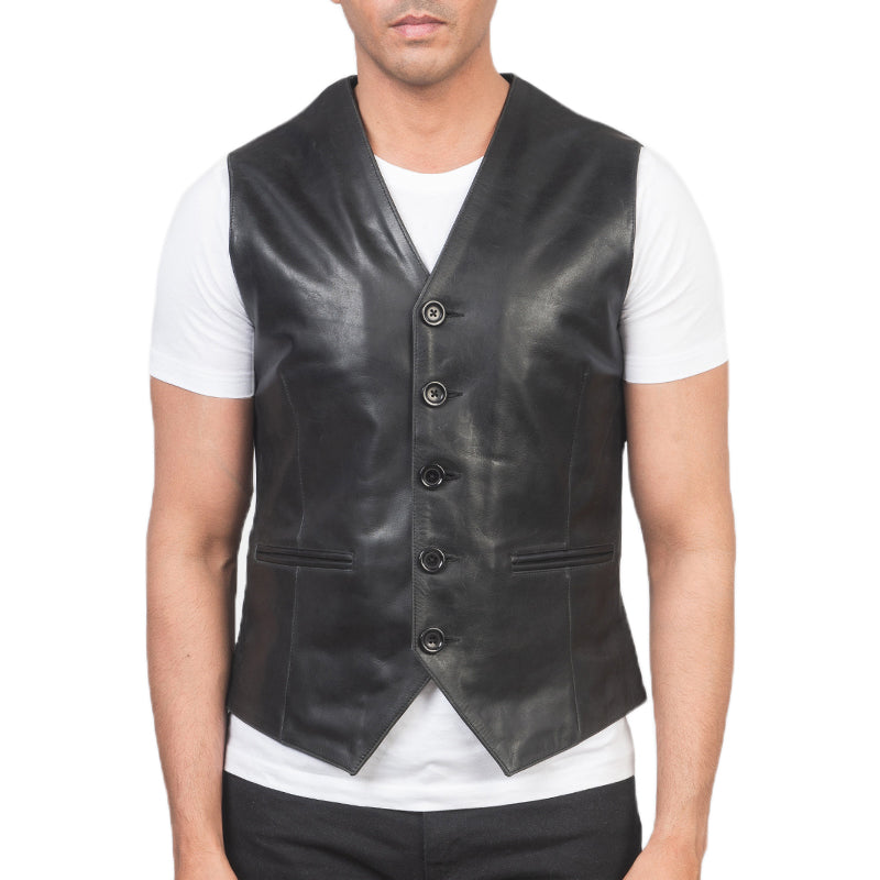 Auden Leather Vest For Men