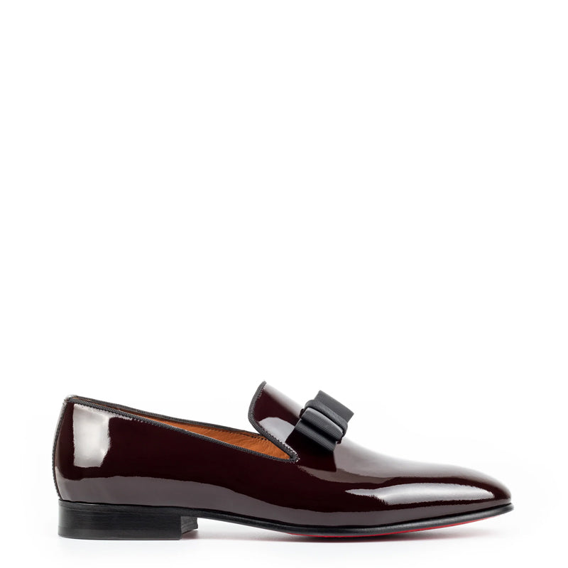 Patent Penny Solid Leather Black Loafer