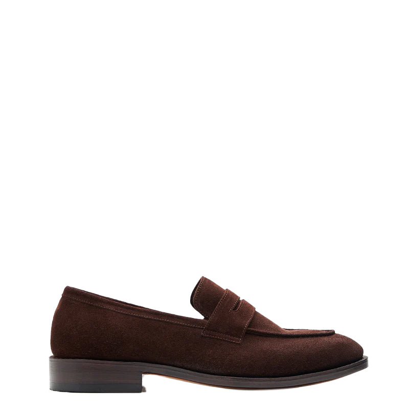 Suede Penny Leather Loafers For Men