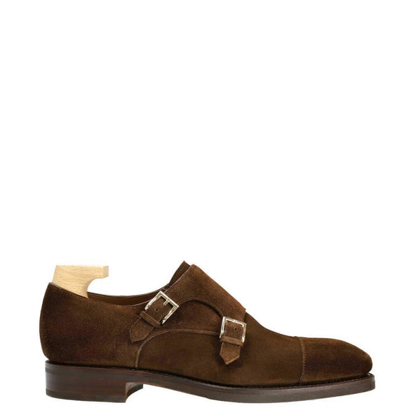 Carob Double Monk Strap Shoe