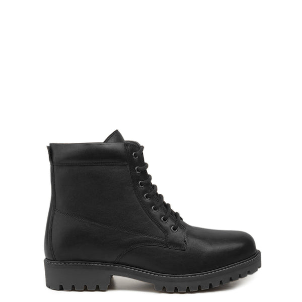 Classic Leather Lace Up Ankle Boot