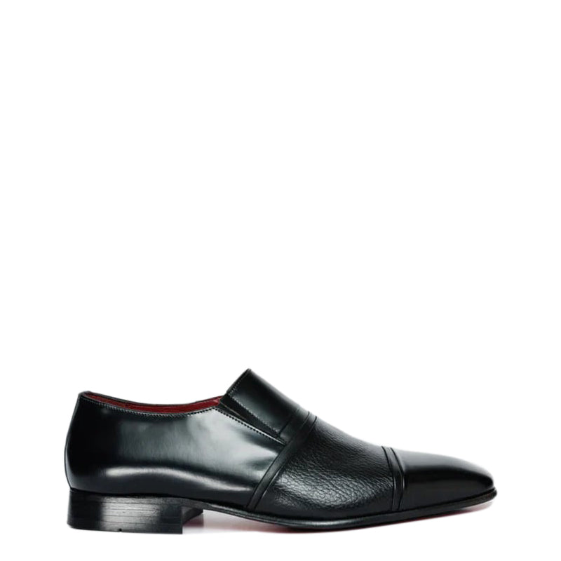 Leather Cap Toe Loafer Men Shoe