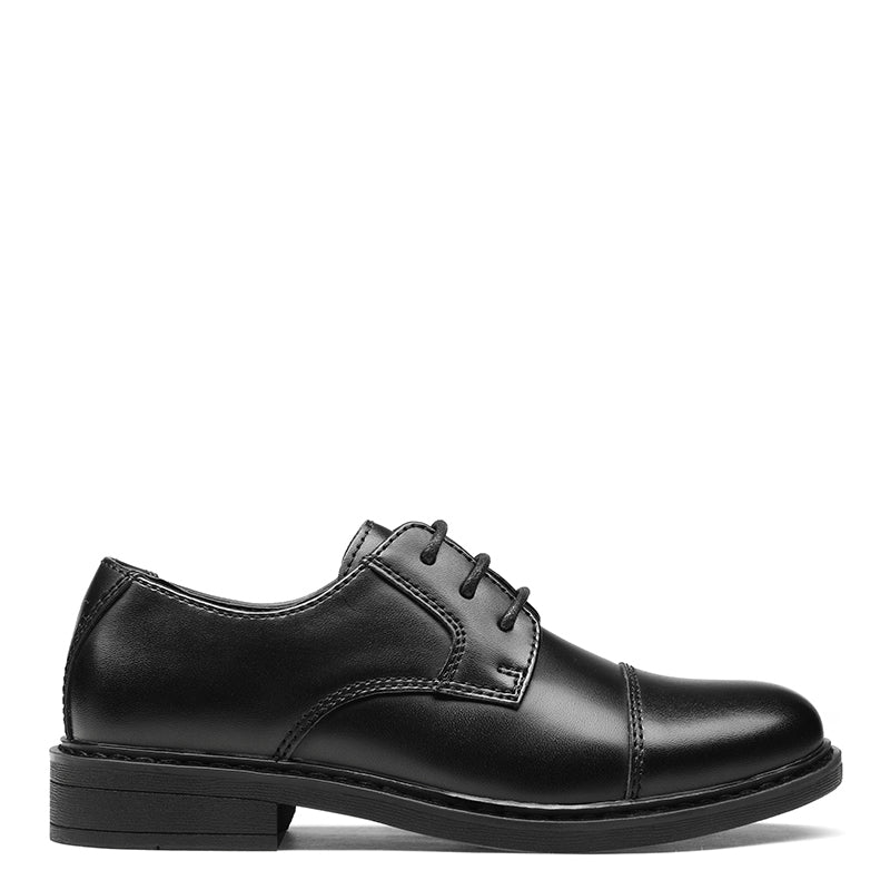 Boys' Vegan Leather Cap-Toe Dress Shoes