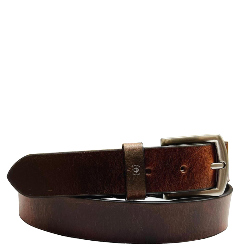 Ruvida Leather Belt Dark Brown