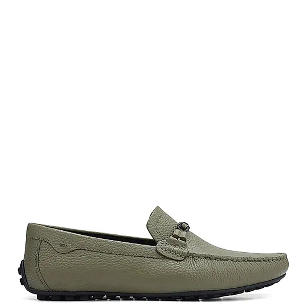 Men Textured Leather Driving Loafers