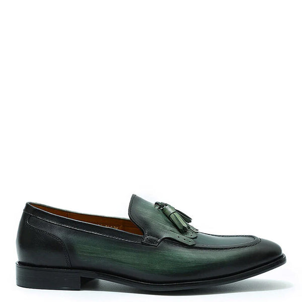 Leather Slip On Tassel Loafer For Men