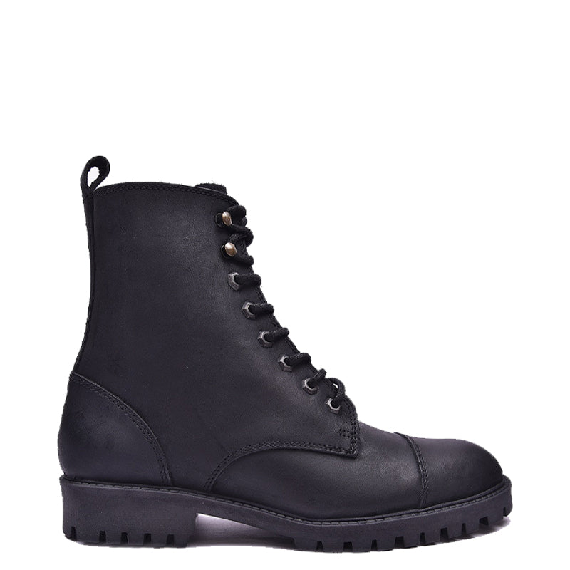 Custom Handmade Leather High Ankle Black Boot For Men