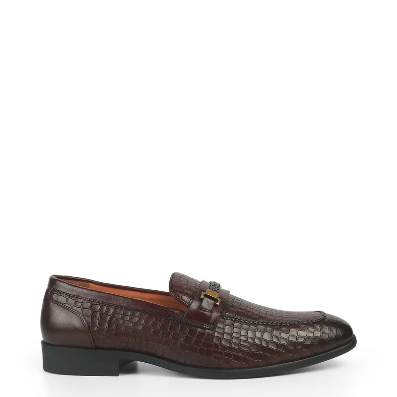 Men Crocodile Pattern Leather Stylish Loafers