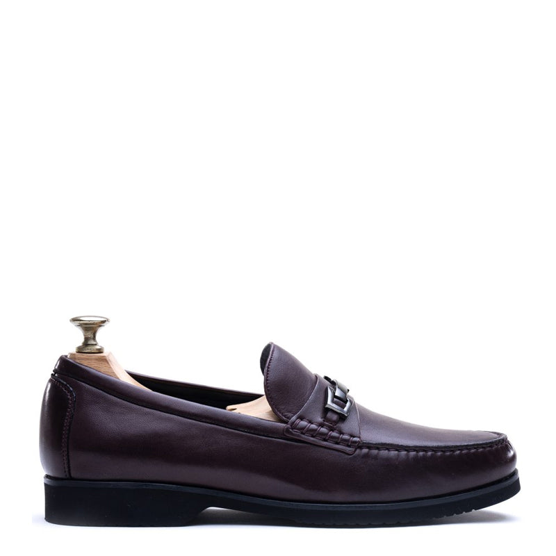 Penny Leather Slip On Bit Loafer Black