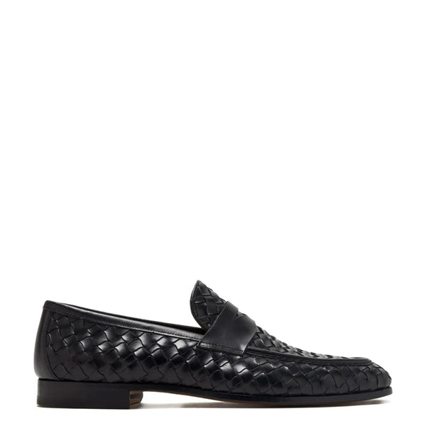Woven Texture Leather Loafer for Men