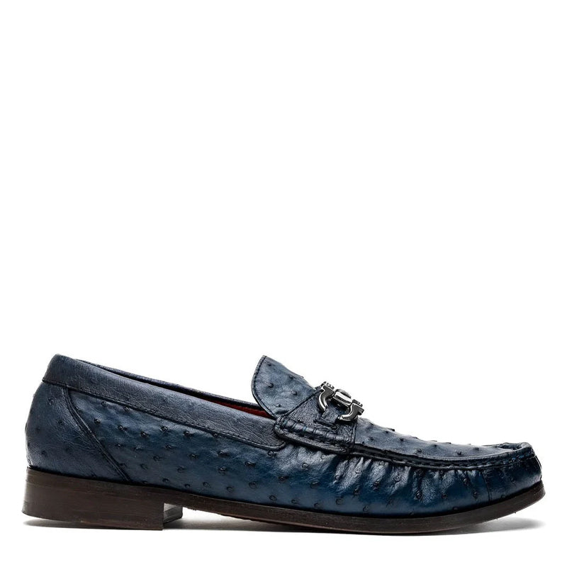 Ostrich Leather Horsebit Loafers