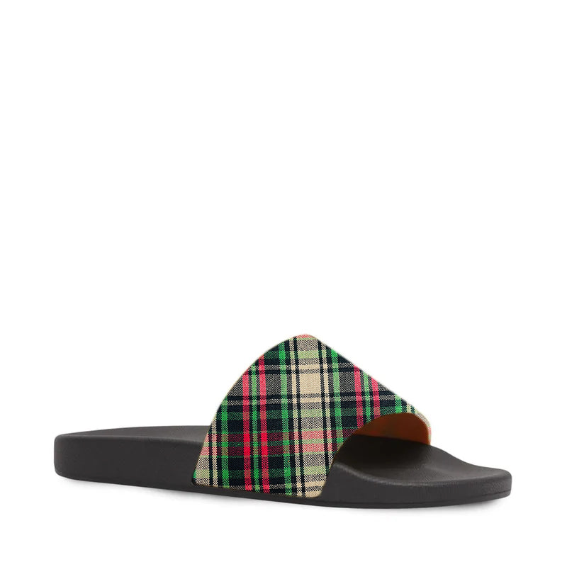 Men's Checked Pattern Plaid Slides