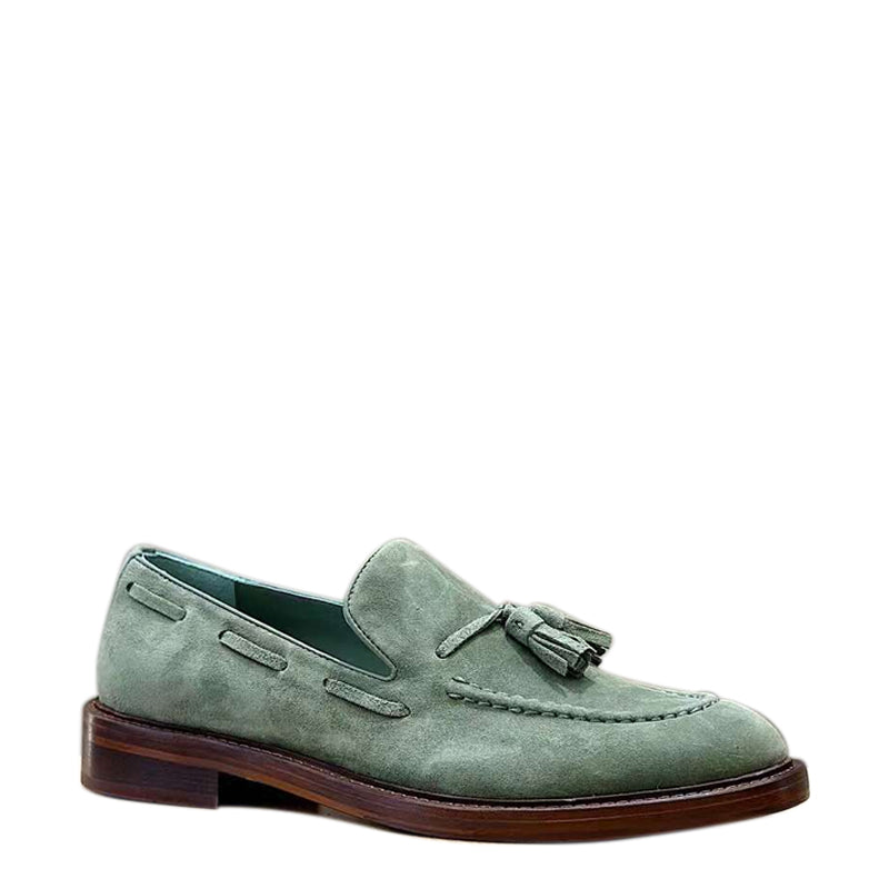 Comfort Tassel Penny Loafer in Suede Leather