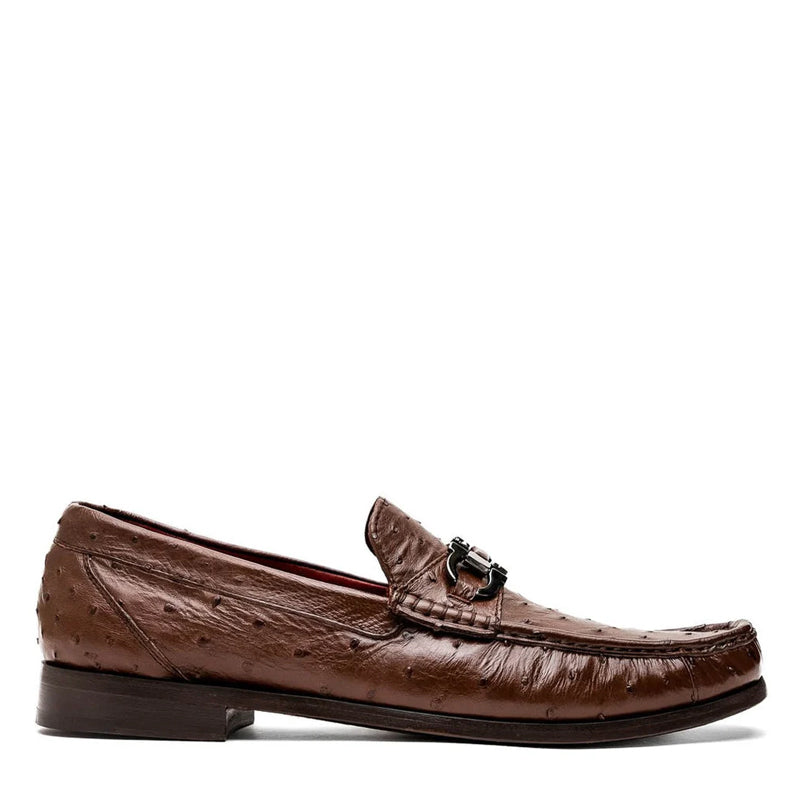 Ostrich Leather Horsebit Loafers