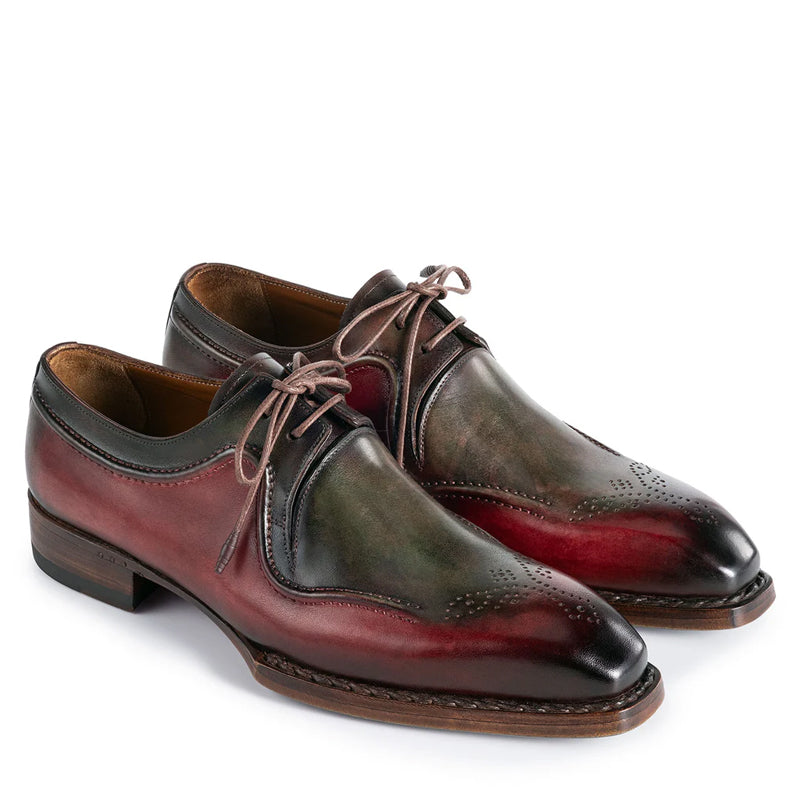 Leather Lace-Up Derby Shoes For Men