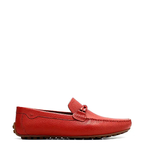 Men Textured Leather Driving Loafer