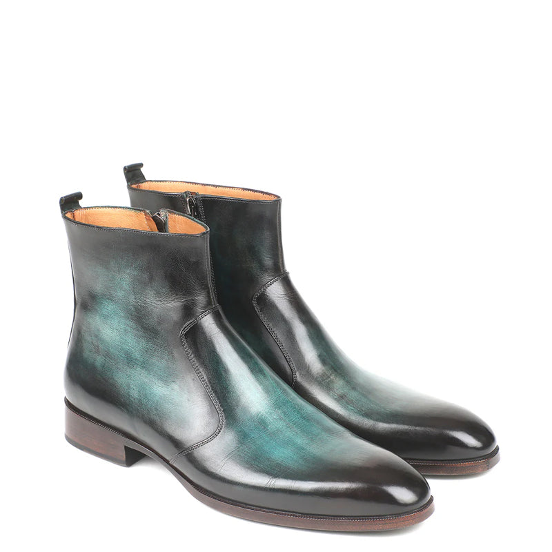 HandPainted Solid Leather Chelsea Boots