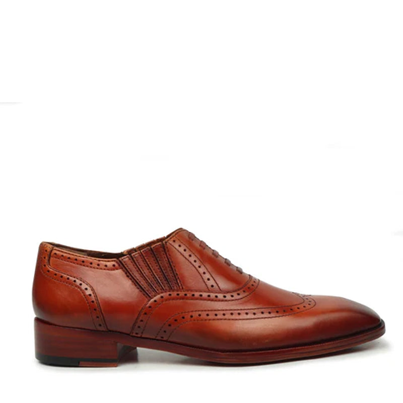 Leather Square Toe Lace-Up Oxford Shoes