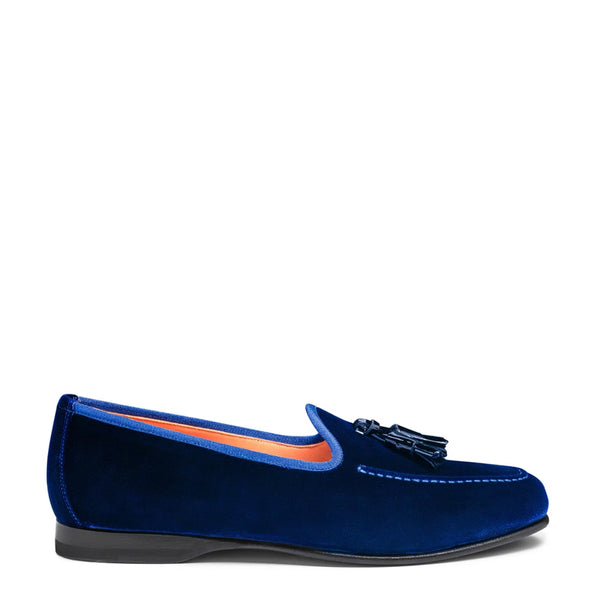 Suede Andrea Velvet Leather Tassel Loafer