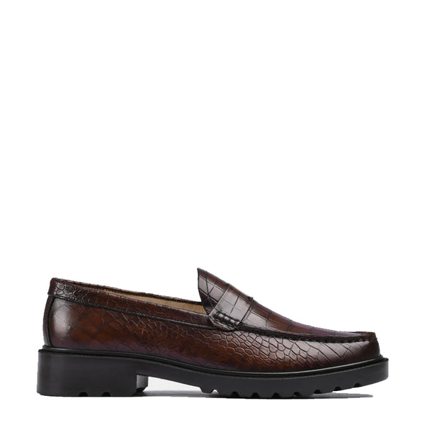Men s Round Toe Croc Loafers