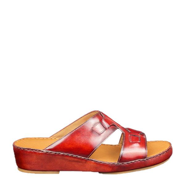 Open Toe Classic Comfort Arabic Sandal - Red