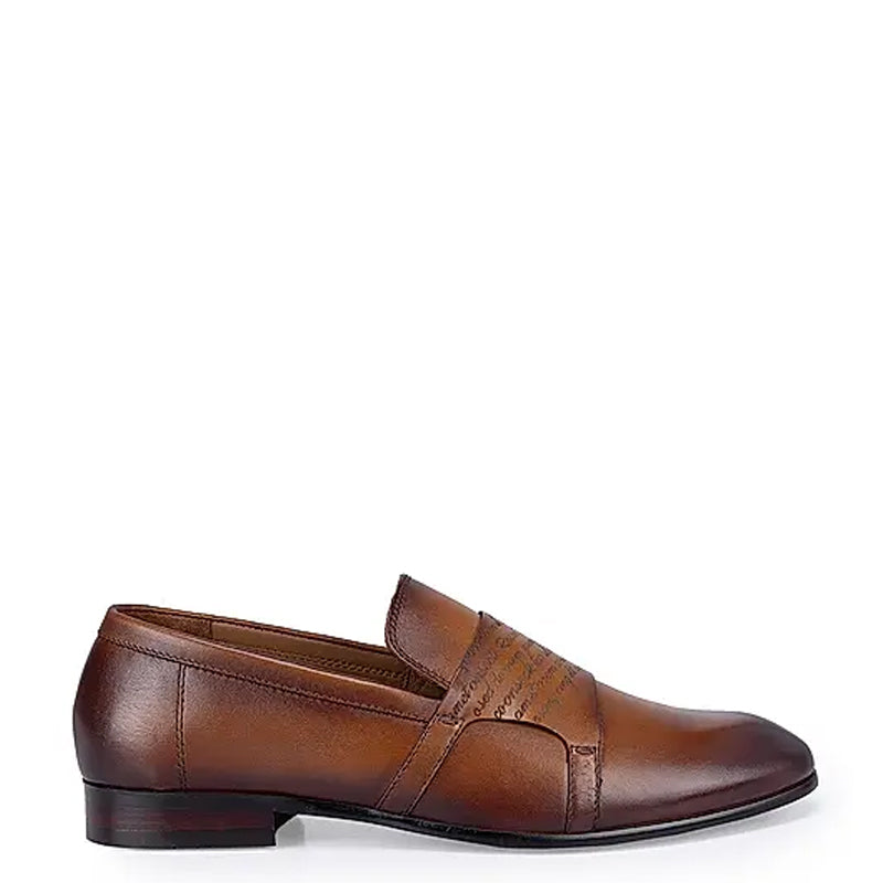 Classic Leather Monk Strap Shoes For Men