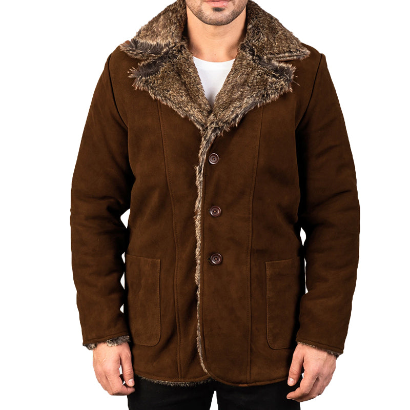 Furlong Suede Leather Coat For Men