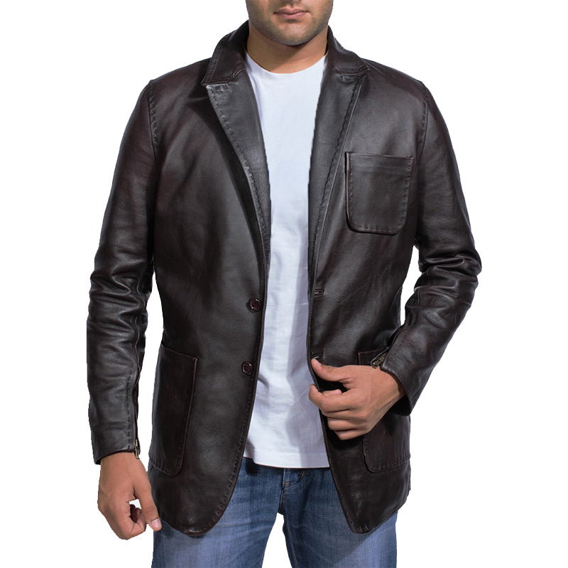 Havron Leather Blazer