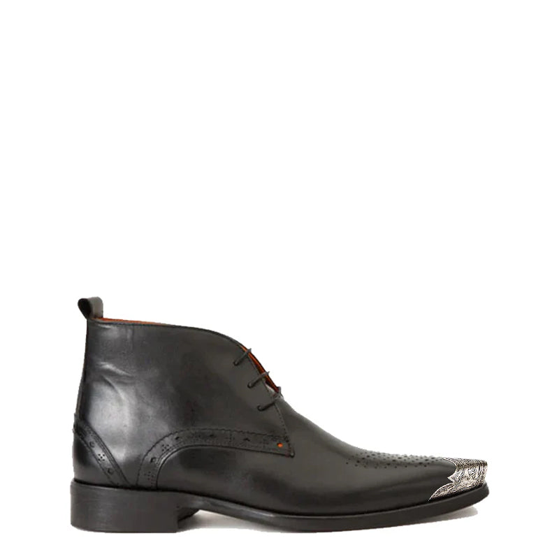 Dessalines Chukka Brogue Boot with Silver Toe