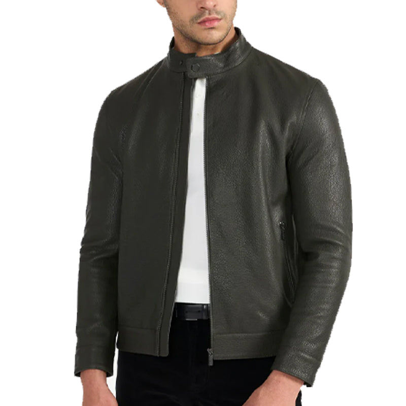 Andrew Olive Men's Leather Jacket