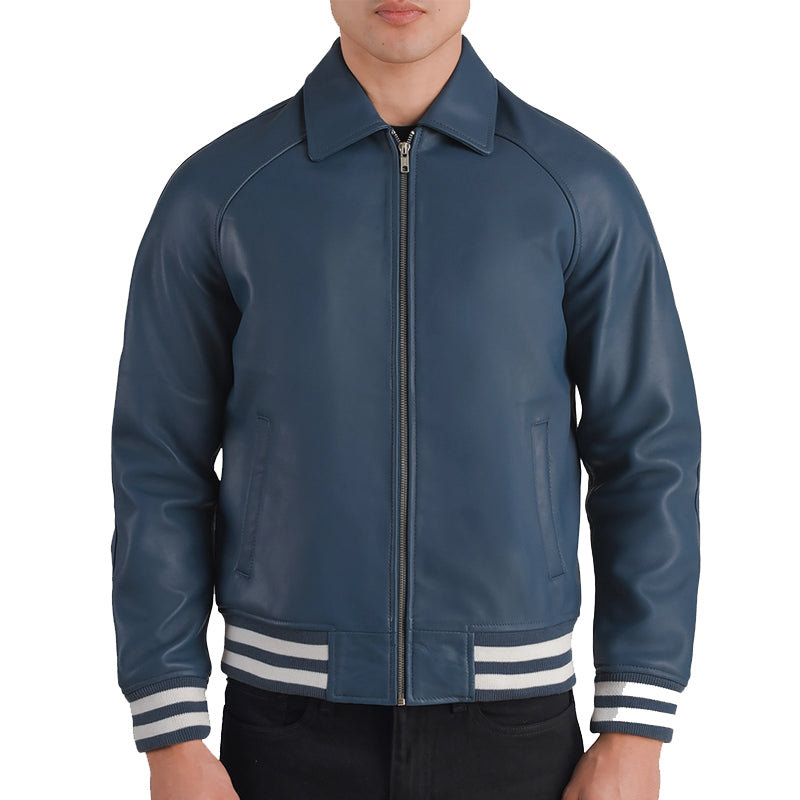 Men Solid Slim Fit Bomber Jacket