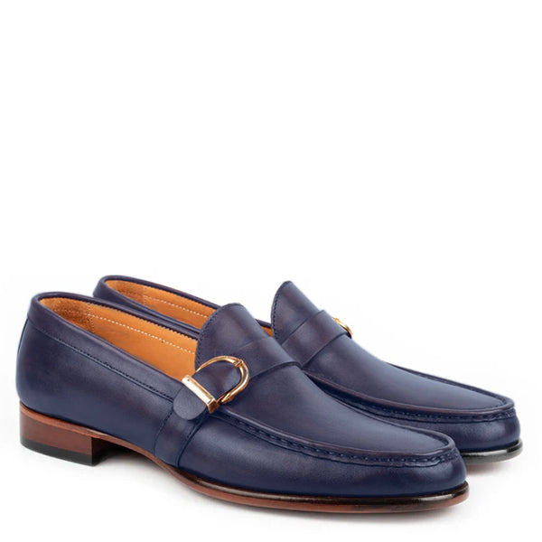 Enzo Brown Single Monk Strap Shoes